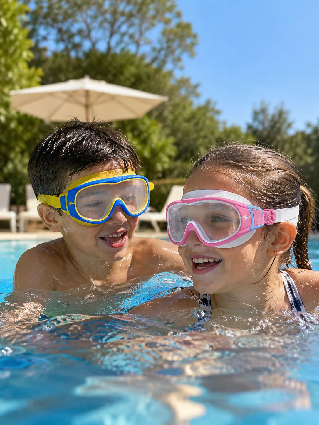 Gafas natación niños JSJM antivaho con orejetas y tapones - imagen 2