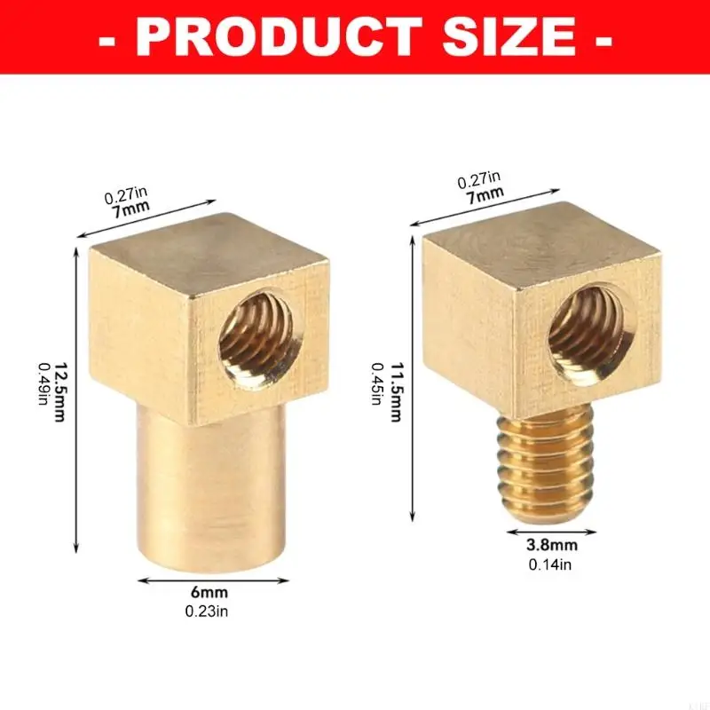 Conector ángulo recto termofusible metálico para impresora 3D - imagen 4