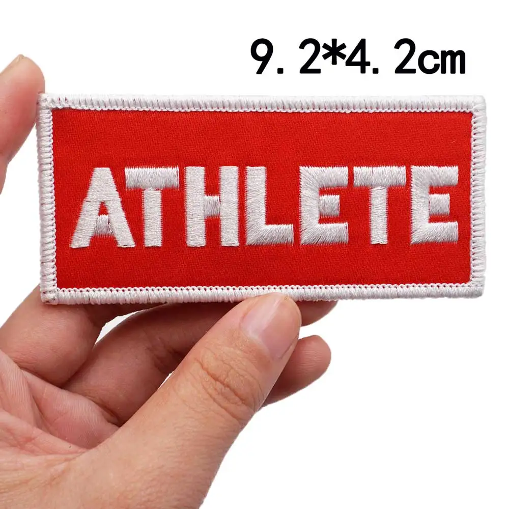 ATHLETE Parches de nombre tácticos con respaldo del gancho para ropa - imagen 2