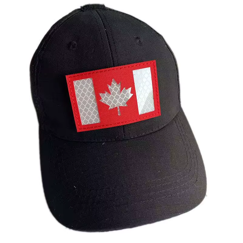 Parche táctico PVC insignia hoja de arce bandera Canadá reflectante - imagen 4