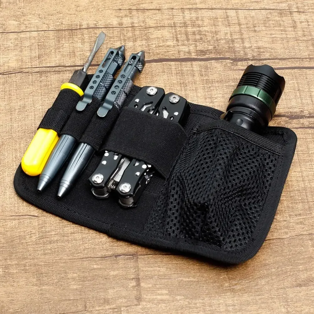 Bolsa organizadora táctica de malla con panel Velcro y ganchos - imagen 5