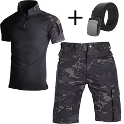 Pantalones cortos cargo tácticos elásticos para correr y montaña