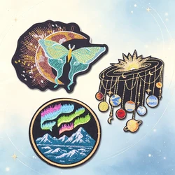 Parche bordado termoadhesivo trucha y ballena Monte Fuji – DIY