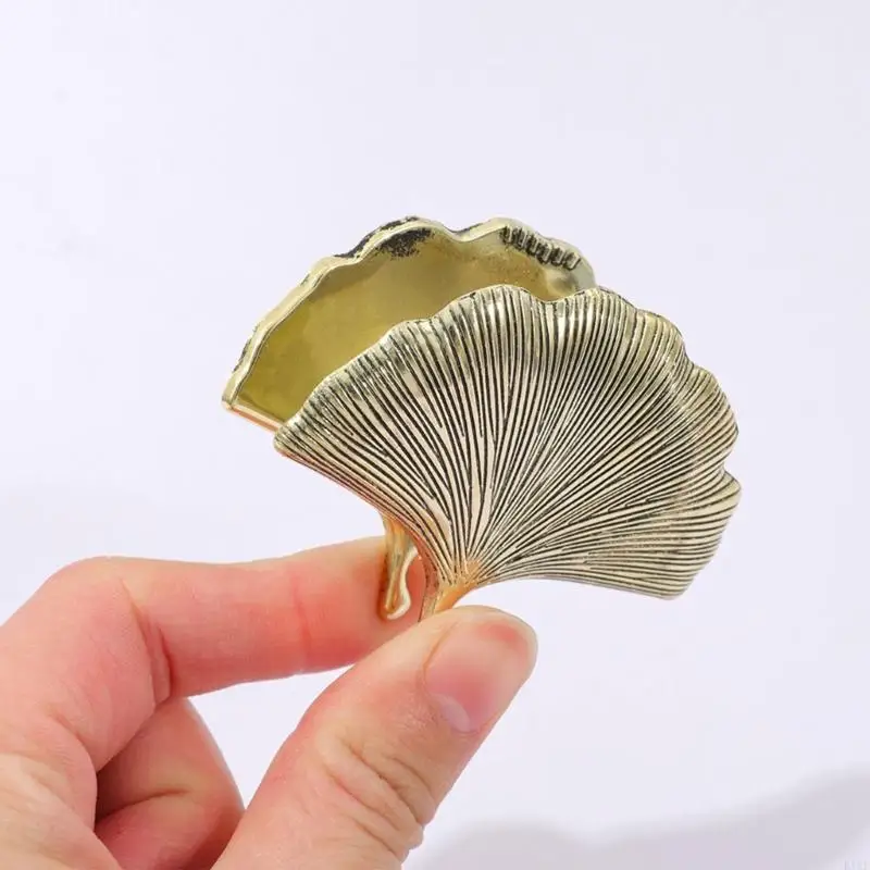 Marcapáginas clip metálico retro con flores de ginkgo para diario - imagen 5