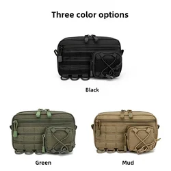 Riñonera táctica MOLLE para hombre con bolsillo móvil exteriores