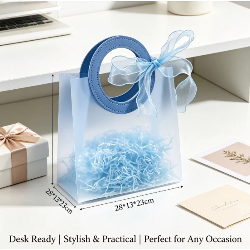 Bolsas de regalo transparentes de PP esmerilado creativas para eventos - imagen 4