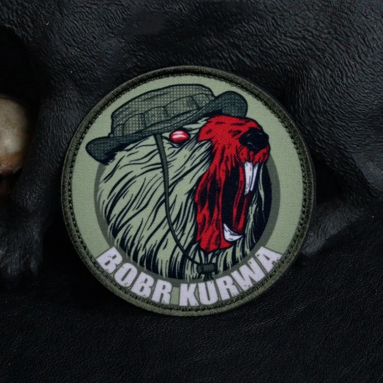 Parche táctico “Beaver” con diseño tipo insignia