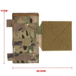 Placa táctica de pecho con MOLLE y extensión de cintas G-Clip