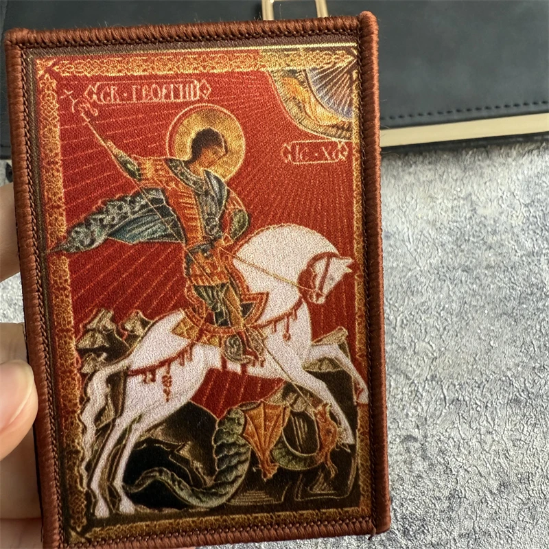 Parche táctico moral San Jorge y dragón – Insignia con velcro - imagen 2