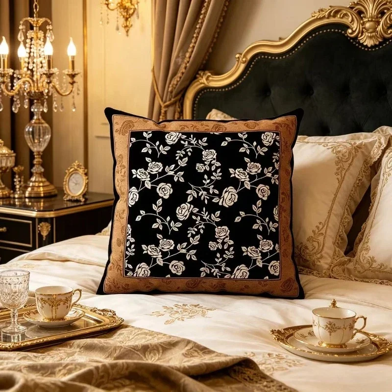 Cojín decorativo verde retro estilo americano para respaldo de sofá - imagen 2