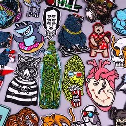Parche bordado tiburón Prajna Rock – Velcro táctico para chaleco