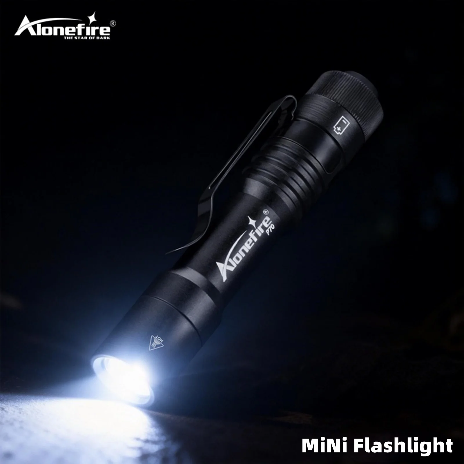 Alonefire P70 linterna táctica de bolsillo en aluminio para exterior - imagen 5