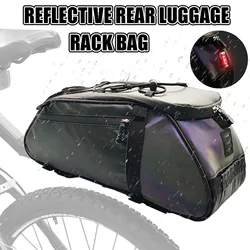 Alforja para sillín con reflector, bolsa transporte bicicleta