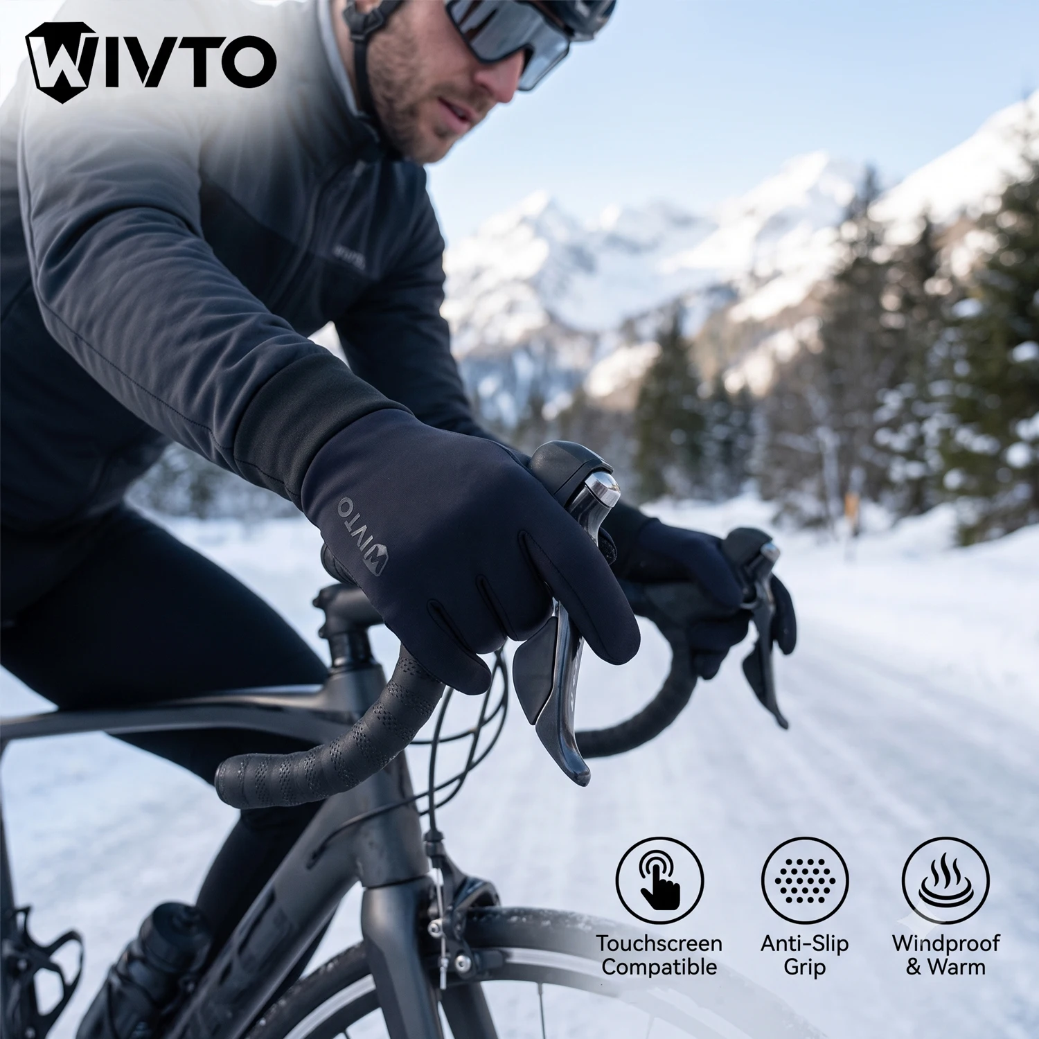Guantes de invierno cortaviento con pantalla táctil para outdoor - imagen 3