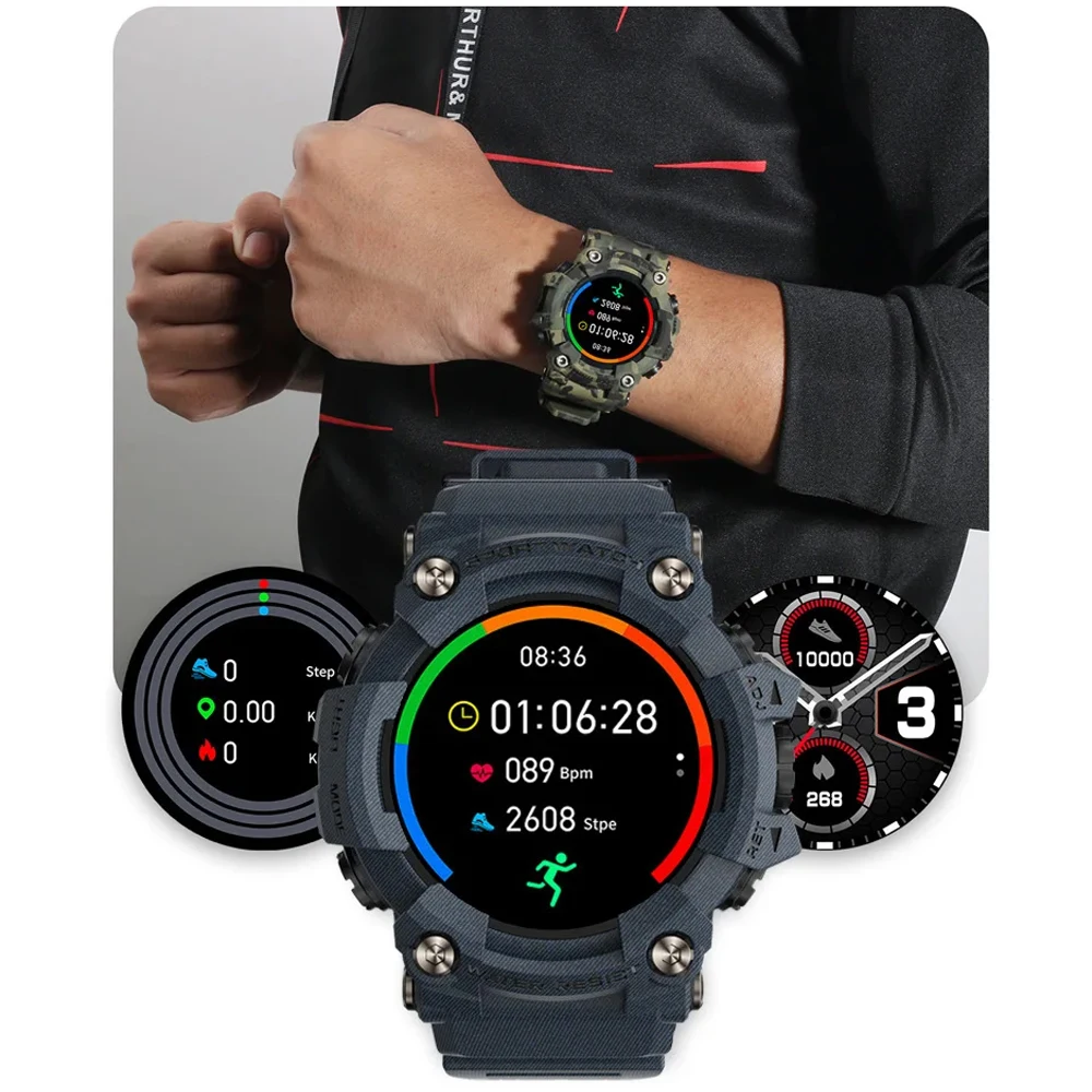 Reloj táctico deportivo IP68 con frecuencia cardiaca y presión arterial - imagen 5