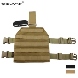 VULPO 1000D Nylon táctico Molle plataforma pierna caída pistola funda negro caqui