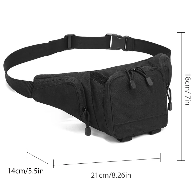 Funda táctica de pistola MOLLE con riñonera para portación oculta - imagen 5