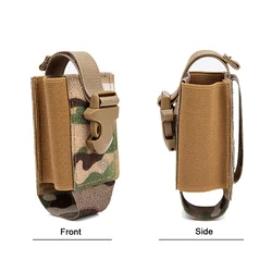Funda táctica MOLLE para radio walkie talkie de nailon exterior