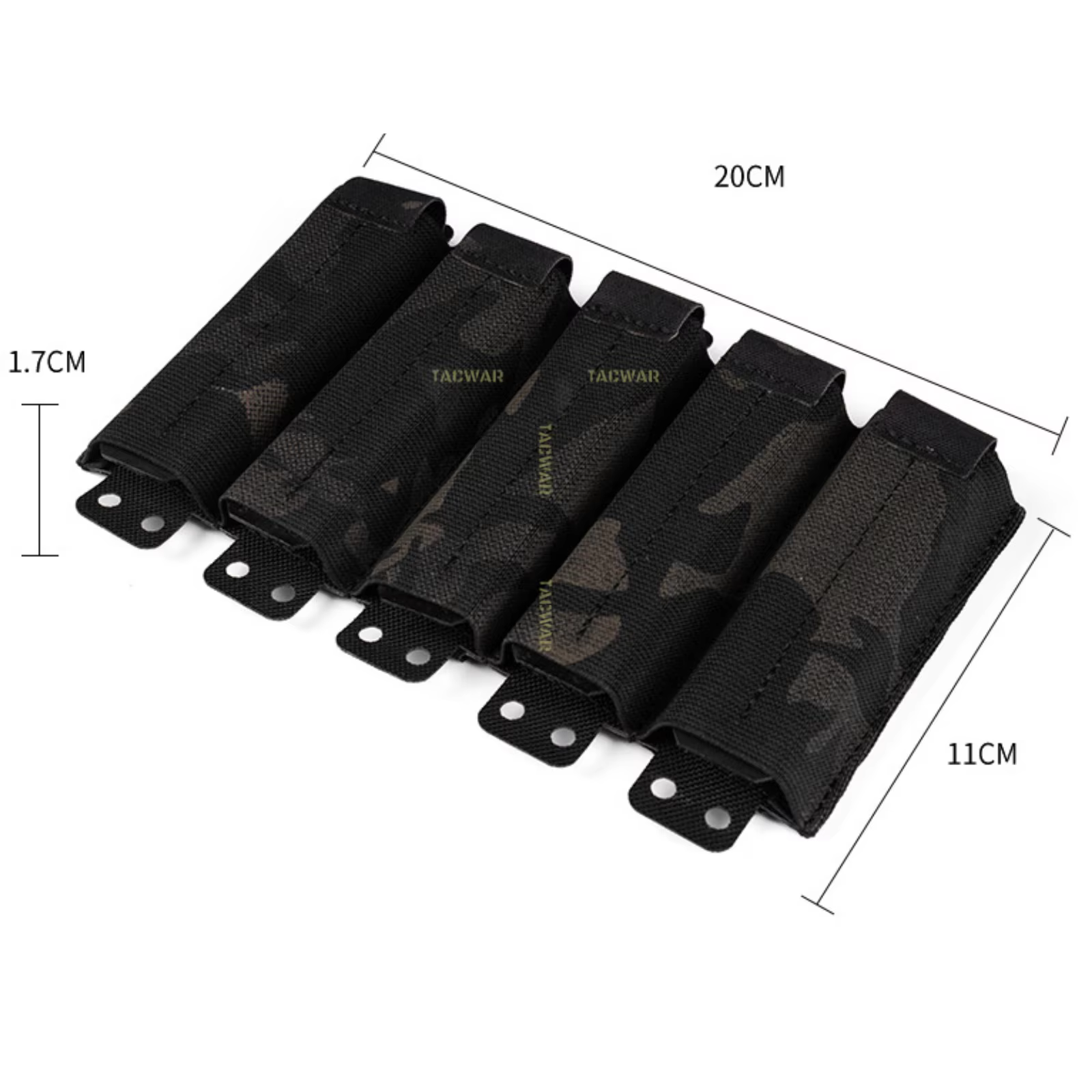 Porta cargadores MOLLE pistola 9mm para chaleco táctico airsoft - imagen 2