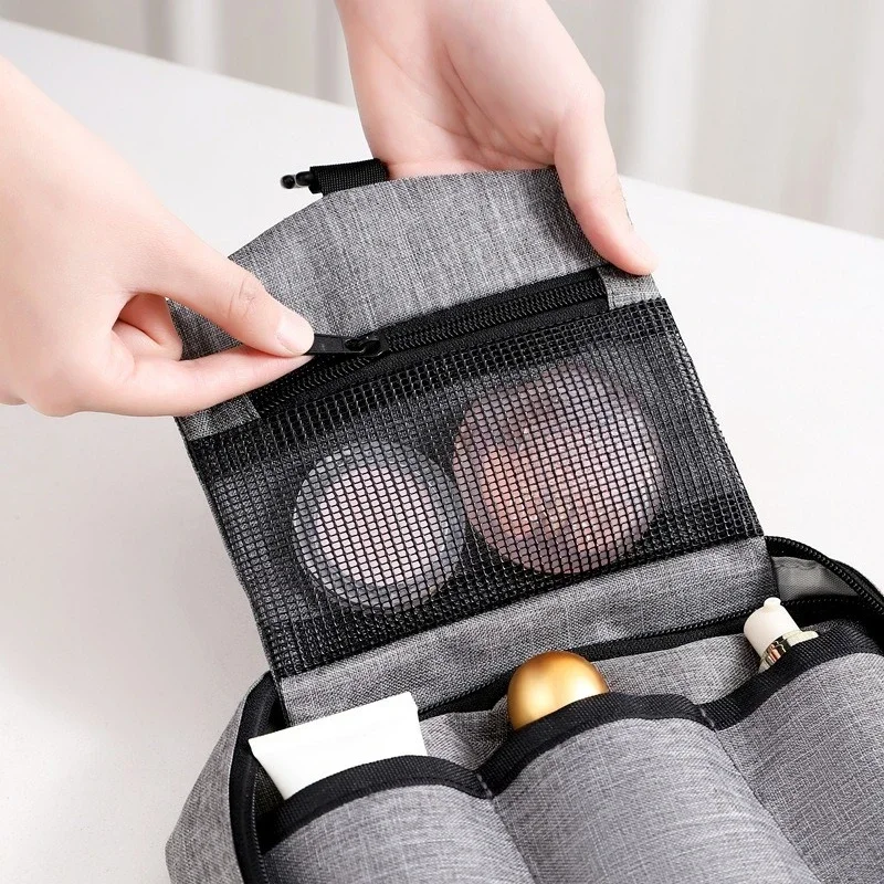 Bolsa de aseo portátil con separador húmedo y seco para viajes - imagen 2