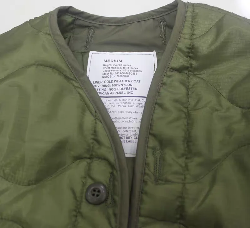 Chaqueta cortavientos táctica M65 hombre, forro algodón cálido - imagen 4