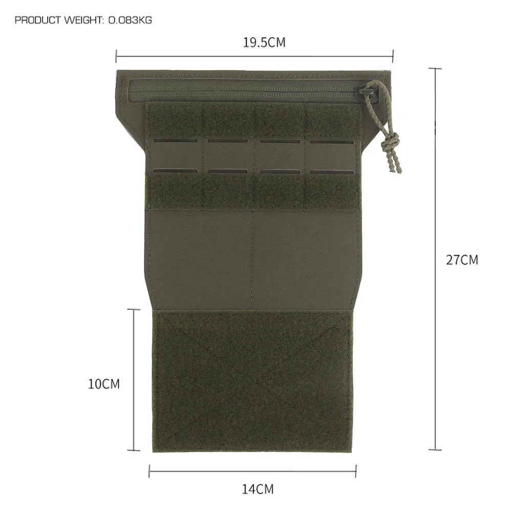 Panel táctico MOLLE con bolsillo de almacenamiento para chaleco airsoft - imagen 2