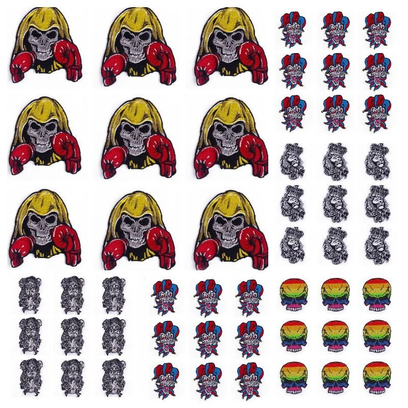 Parche bordado calavera táctico – Pack 10 termoadhesivos para ropa o sombrero - imagen 4