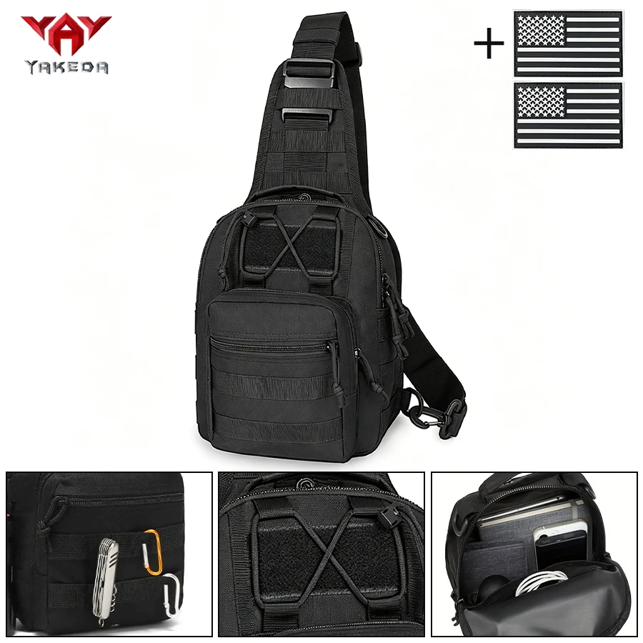 Bolsa táctica bandolera YAKED multiusos para pecho aire libre urbano - imagen 2