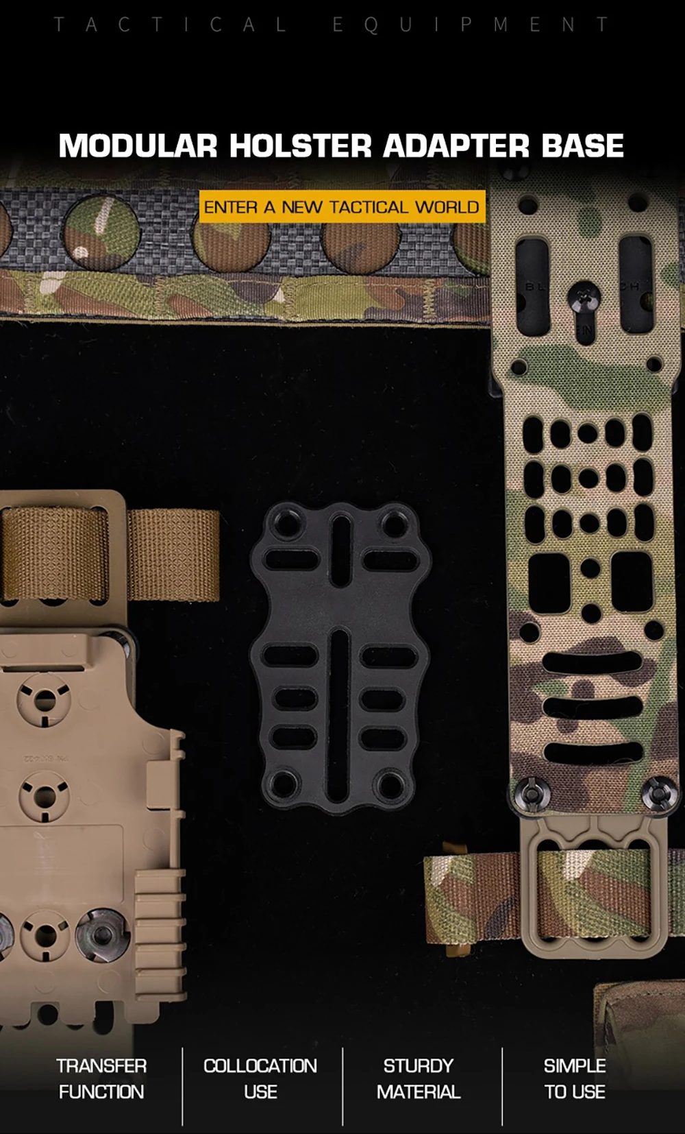 Vista del soporte adaptador modular