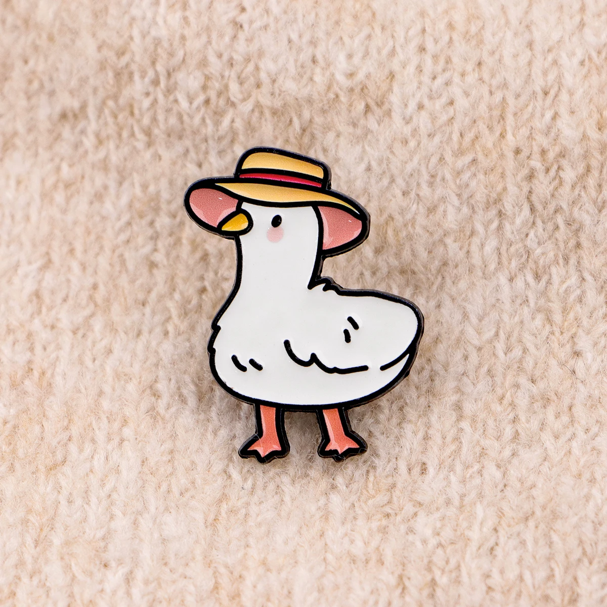 Pin esmaltado de pato para solapa, broche de metal decorativo - imagen 3