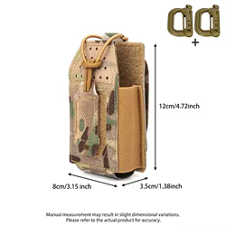 Bolsa táctica MOLLE de nylon resistente para radio colgante