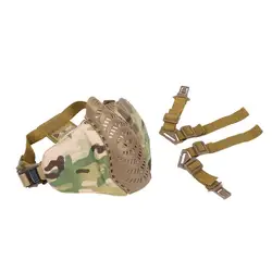 ONETIGRIS Máscara táctica de malla con protección orejas para airsoft