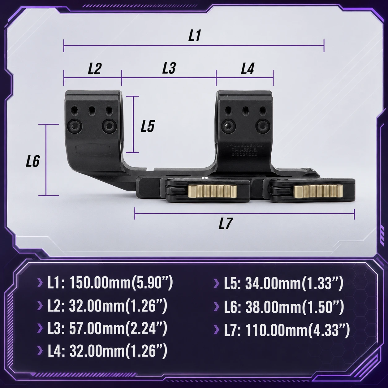 SPECPRECISION montaje visor caza QD desmontable rápido - imagen 4