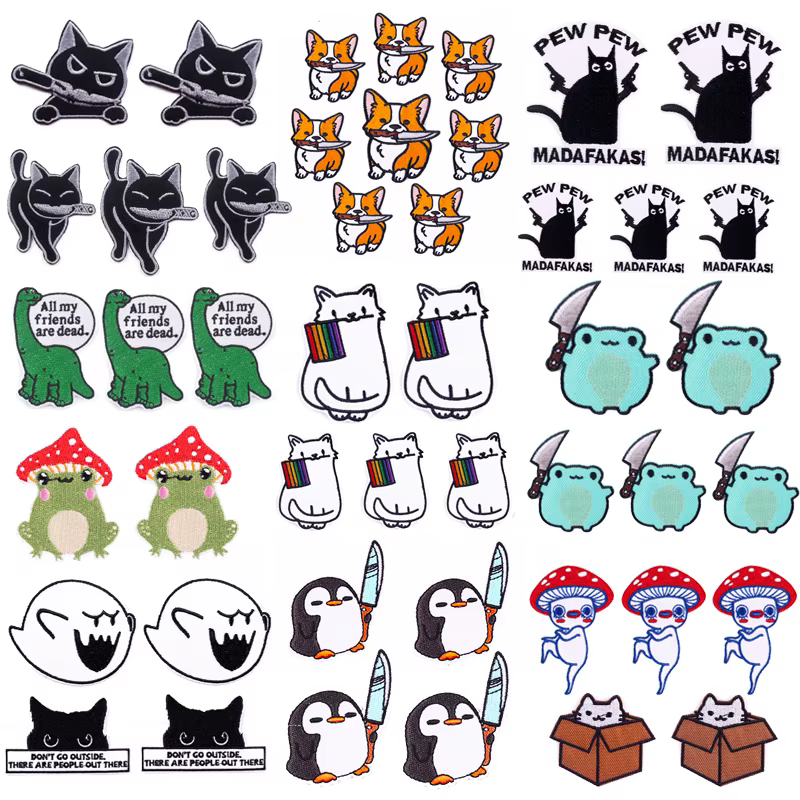 Parche bordado termoadhesivo rana gato – Infantil para planchar - imagen 3