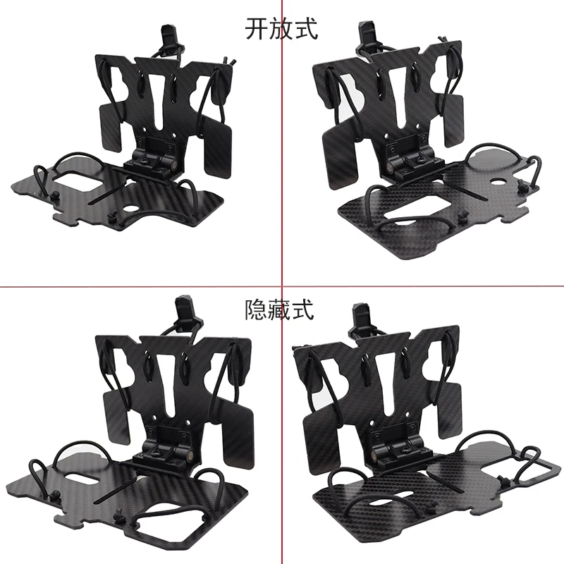 Soporte MOLLE fibra de carbono plegable para móvil en el pecho
