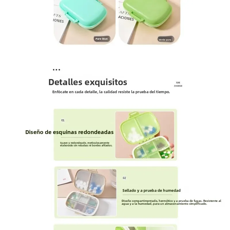Pastillero estanco a prueba de polvo y humedad portátil - imagen 2
