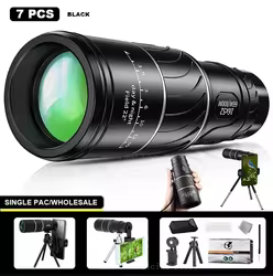 Binoculares tácticos HD con zoom y visión nocturna para caza
