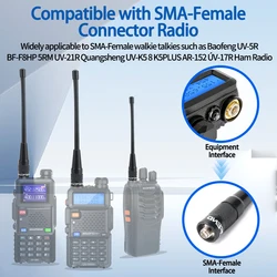 BF-701 PRO Antena doble banda SMA hembra de alta ganancia para Baofeng UV-5R