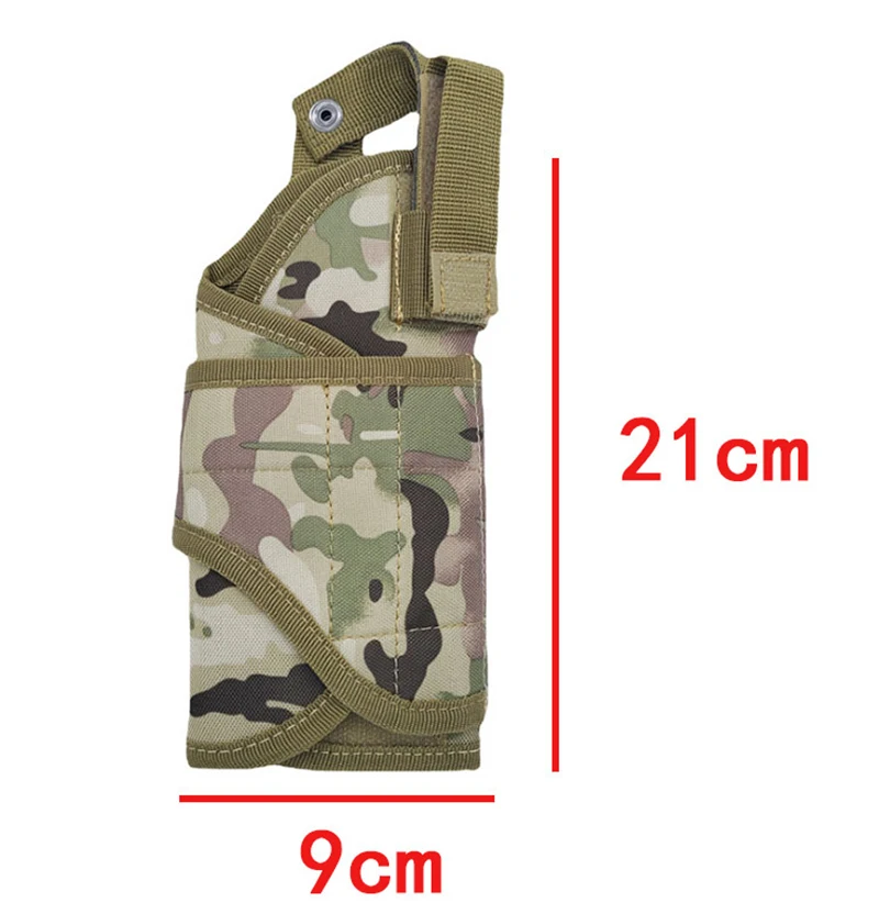 Funda táctica de pistola de cuero MOLLE para diestros - imagen 2