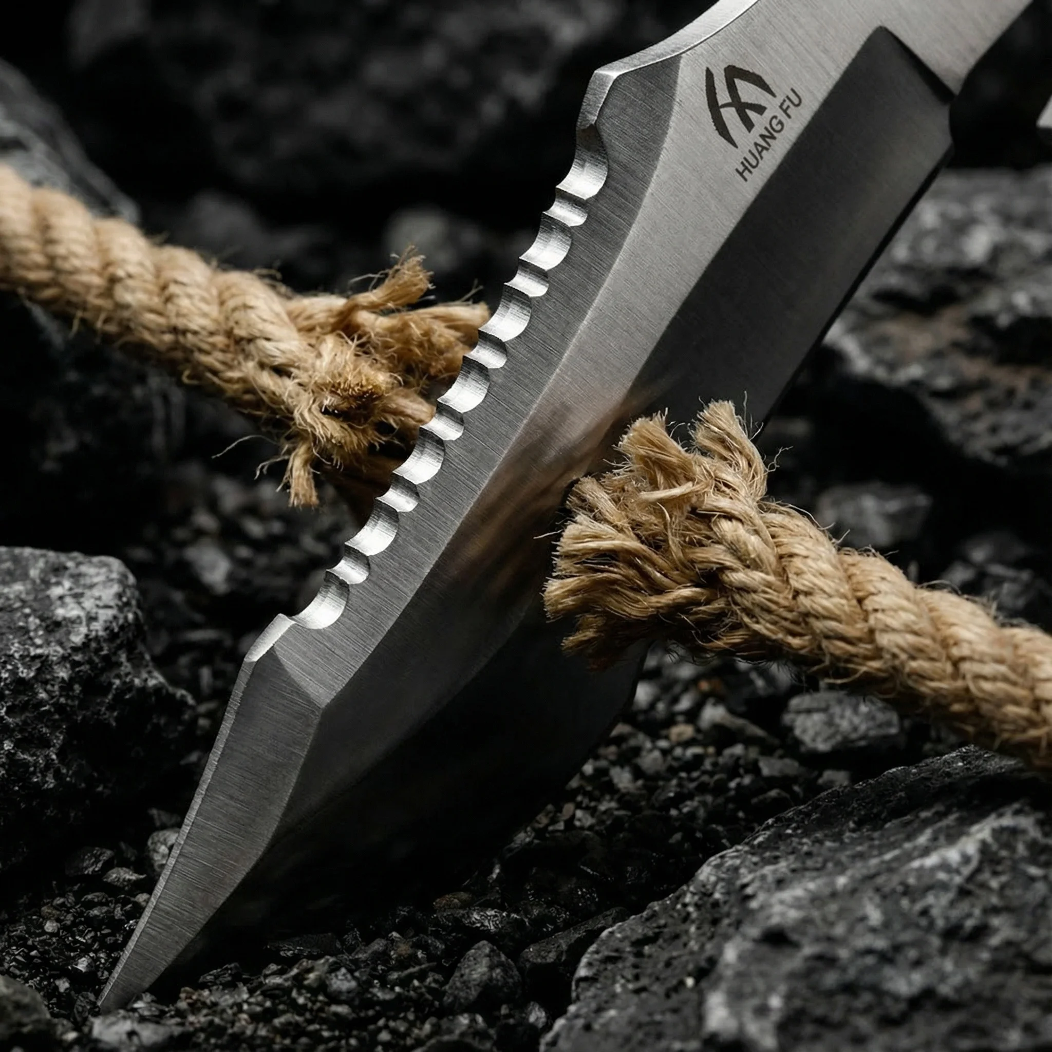 Cuchillo táctico hoja fija mango G10 con funda para aire libre - imagen 3