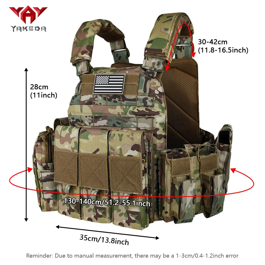 Vista general del chaleco camuflado con sistema MOLLE