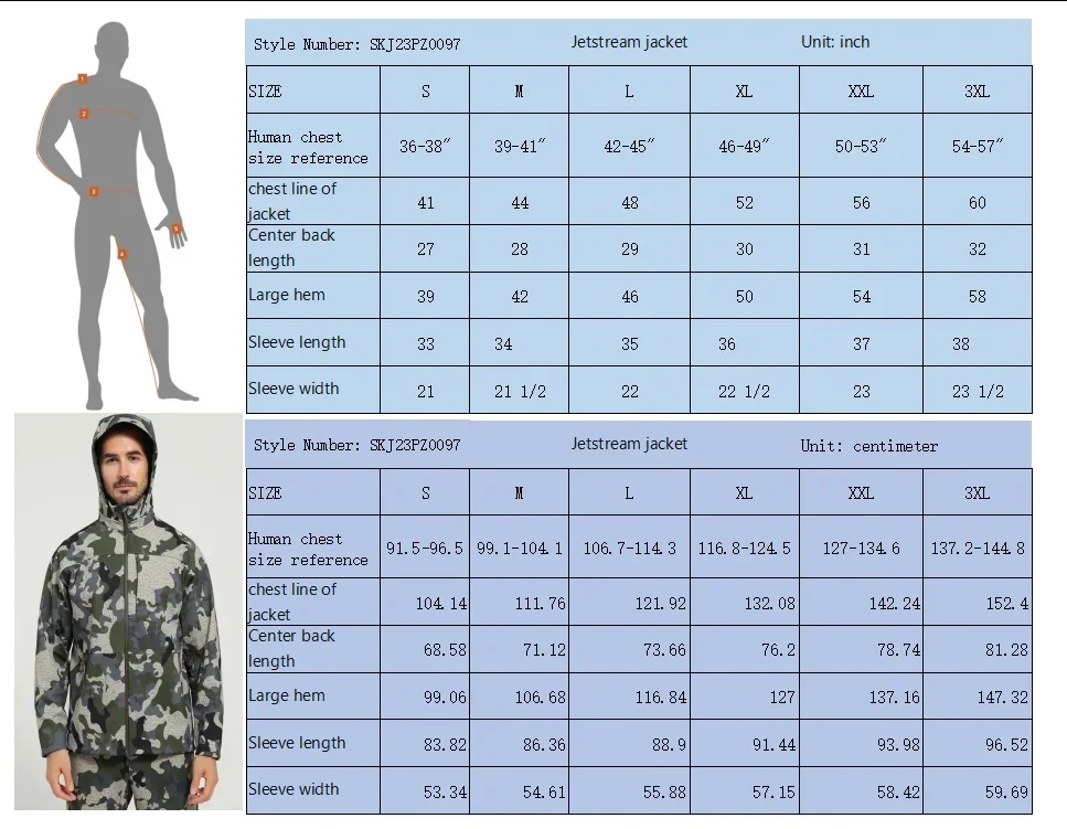 Chaqueta de Caza Ligera 3 en 1 Jetstream con diseño camuflado