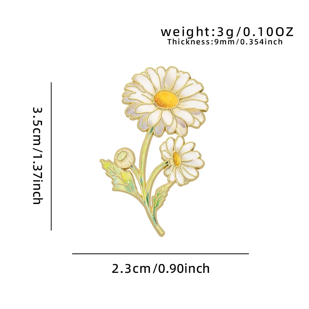 Broches de solapa esmaltados flores botánicas para mujer - imagen 5
