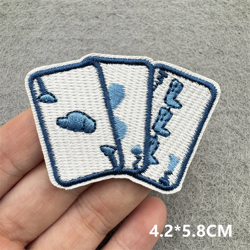 Parche bordado dados para planchar chaqueta y ropa - imagen 4