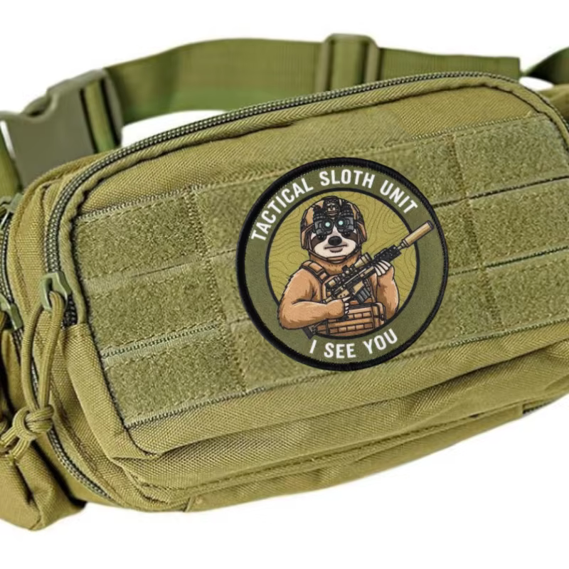 Parche táctico I SEE YOU Sloth con velcro para chaleco y mochila - imagen 5