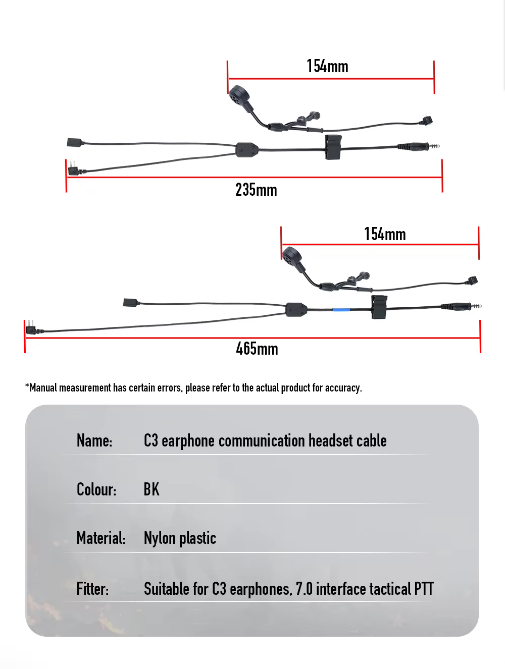 Detalle del micrófono y conector PTT