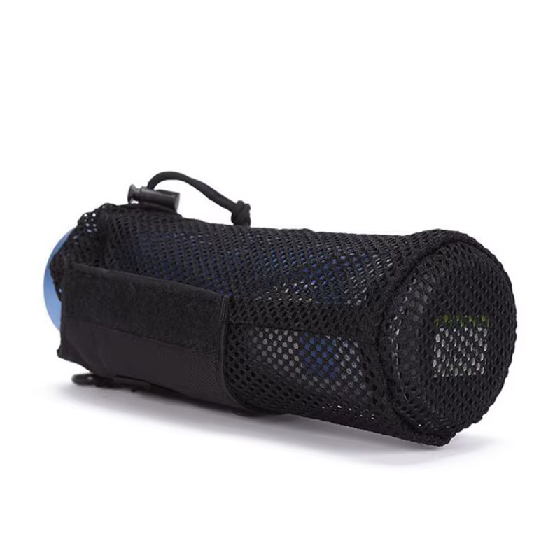 Bolsa táctica MOLLE para botella de agua portátil con cordón y red - imagen 2
