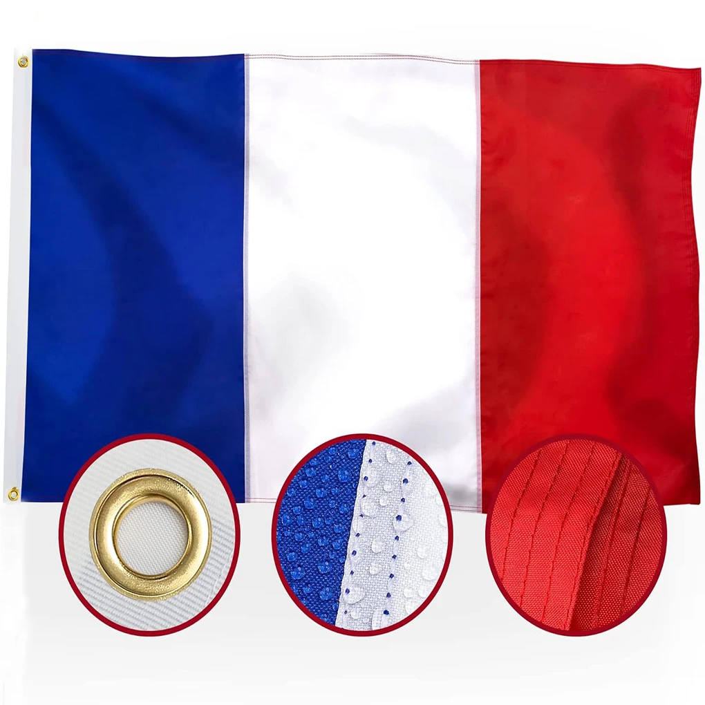FLAGLINK Bandera Francia táctica ripstop reversible resistente - imagen 3
