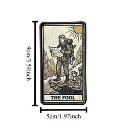 Parche gancho y bucle El Tonto tarot militar para mochila y chaqueta