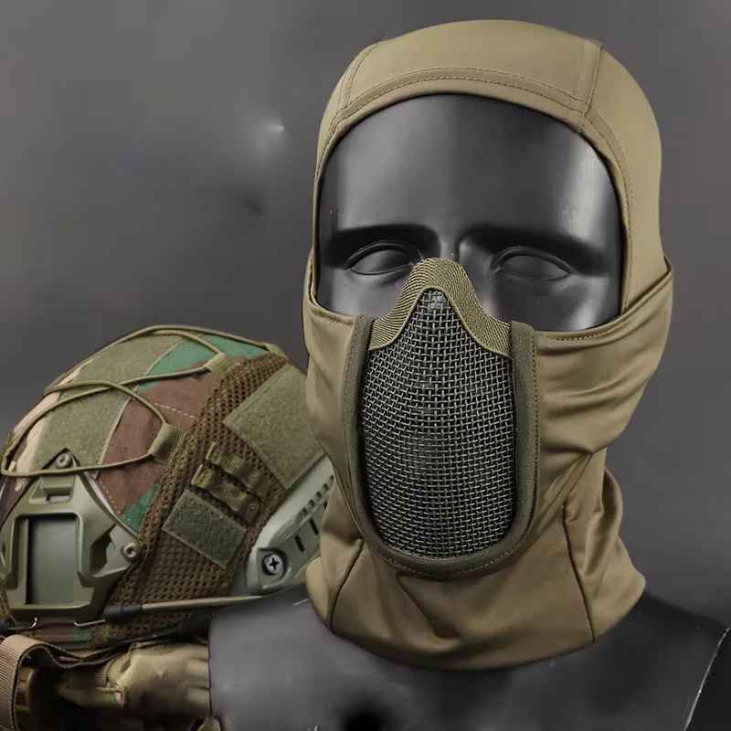 Máscara táctica malla metálica cara completa Airsoft Paintball - imagen 4